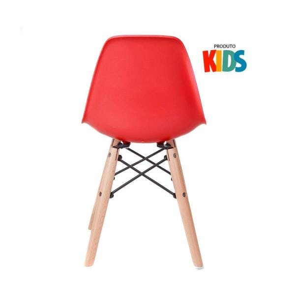 Kit 4 Cadeiras Infantil Eames Eiffel Junior - Kids - Vermelho - 5