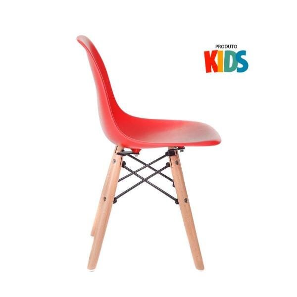 Kit 4 Cadeiras Infantil Eames Eiffel Junior - Kids - Vermelho - 4