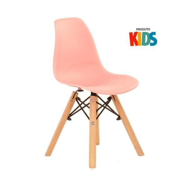Kit 4 Cadeiras Infantil Eames Eiffel Junior - Kids - Rosa Coral - 2