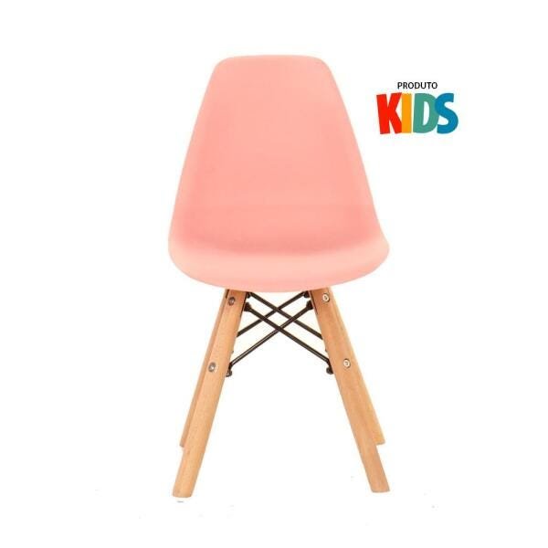 Kit 4 Cadeiras Infantil Eames Eiffel Junior - Kids - Rosa Coral - 3