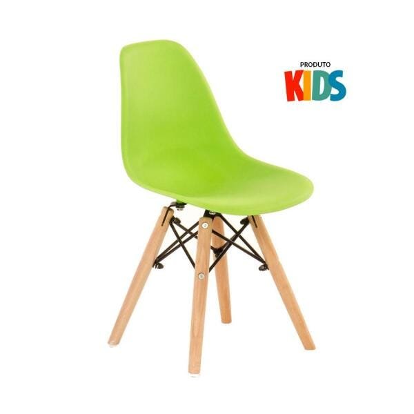 Kit 4 Cadeiras Infantil Eames Eiffel Junior - Kids - Verde Limão - 2