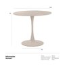 Mesa de Jantar Redonda Tulipa - Saarinen - 100cm - Branco - 2