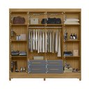 Ver imagem 3 de Guarda Roupa Florida Quarto Casal com 8 Portas e 4 Gavetas Freijo/cinza