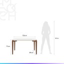 Ver imagem 7 de Conjunto de Jantar Mesa Retangular com Vidro Donatella com 4 Cadeiras Saga - Natural C/ Cru
