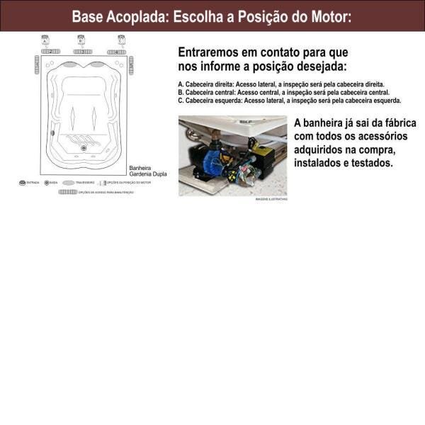Banheira de Hidromassagem Gardenia Dupla 1,70x1,20x0,50 - 2