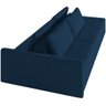 Sofá Ilha Modular para Sala 252cm com Puff Dublin K01 Veludo Azul Marinho - Lyam Decor - 6