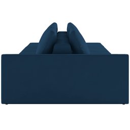 Sofá Ilha Modular para Sala 252cm com Puff Dublin K01 Veludo Azul Marinho - Lyam Decor - 7