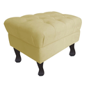 Ver imagem 1 de Puff Recamier Retrô Luis Xv Suede Bege - 50 cm