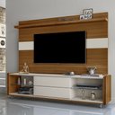 Ver imagem 2 de Home Rack Hamal com Rodízios Carvalho/Off White - Bela Móveis