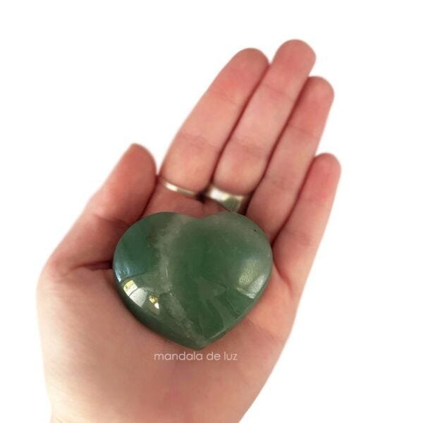 Coração de Cristal Natural de Quartzo Verde - 3