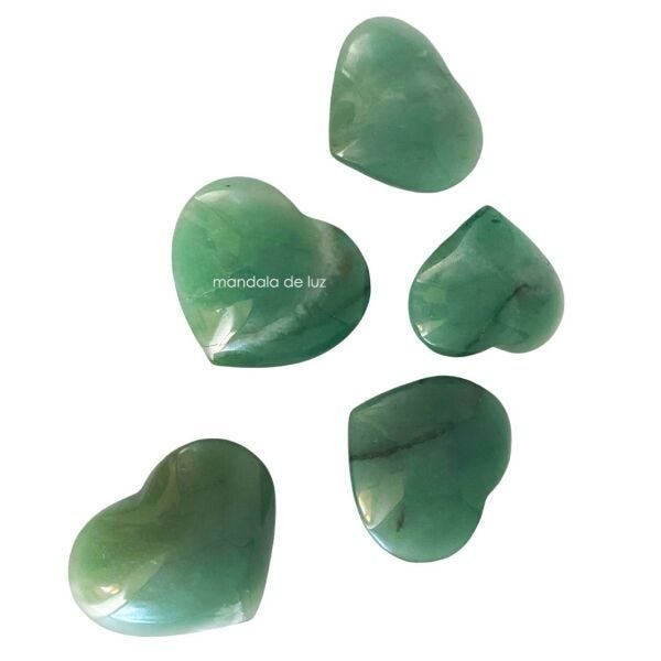Coração de Cristal Natural de Quartzo Verde - 4