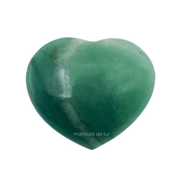 Coração de Cristal Natural de Quartzo Verde - 1
