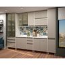 Cozinha Completa Modulada 8 Peças Vidro Reflecta, Paneleiros Armários e Balcões Linea Luciane Móveis - 2