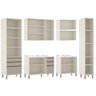 Cozinha Completa Modulada 8 Peças Vidro Reflecta, Paneleiros Armários e Balcões Linea Luciane Móveis - 3