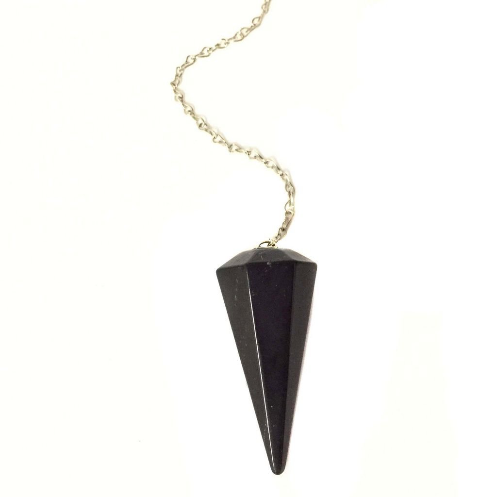 Pêndulo de Cristal Obsidiana Natural - 2