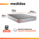 Ver imagem 4 de Cama Box Casal King Espuma Softgel Power 193x203x60cm