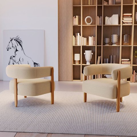 Poltrona Domus Linho Palha