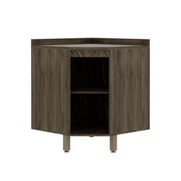 Balcão para Cozinha Canto Diagonal com Tampo 1 Porta Branco Uv Sara Luciane - 2