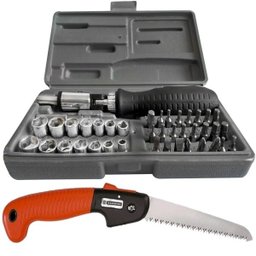 Jogo De Bits Fenda E Soquetes E Serrote 42 Peças - 1