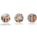 Ver imagem 4 de Conjunto: Mesa de Cozinha Grace Tampo Madeirado 90x90cm e 4 Cadeiras Nicole Nature/suede Nude Bege