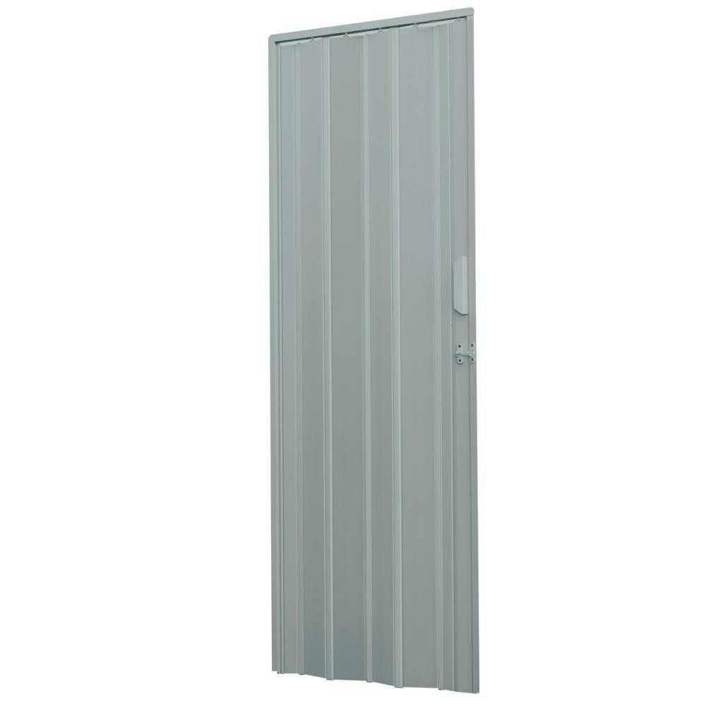 Porta Sanfonada de Pvc 135x210cm Zapinplast - Cinza | MadeiraMadeira