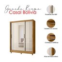 Ver imagem 4 de Guarda Roupa Casal Ambiente Bolívia 3 Portas Freijó Off White com Espelho - Moval