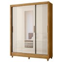 Ver imagem 5 de Guarda Roupa Casal Ambiente Bolívia 3 Portas Freijó Off White com Espelho - Moval
