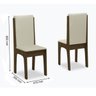 Conjunto Mesa de Jantar Miami 6 Cadeiras Vitreo 1,37 x 0,80 - Castanho/Branco Off - Dobuê - 4