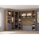 Ver imagem 2 de Guarda Roupa Casal Modulado de Canto 9 Portas e 6 Gavetas Veneza Luciane Móveis