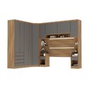 Ver imagem 3 de Guarda Roupa Casal Modulado de Canto 9 Portas e 6 Gavetas Veneza Luciane Móveis