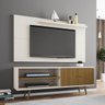 Rack Onix e Painel Chanel - Off White/Cinamomo/Ripado - Bechara - 1