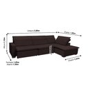 Ver imagem 2 de Sofá Istambul 3.80x1.90m Retrátil e Reclinável com Chaise - Marrom