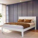 Ver imagem 4 de Cama Queen de Madeira Maciça para Colchão 158x198 Mazzaro F06 Branco - Lyam Decor