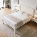 Ver imagem 3 de Cama Queen de Madeira Maciça para Colchão 158x198 Mazzaro F06 Branco - Lyam Decor