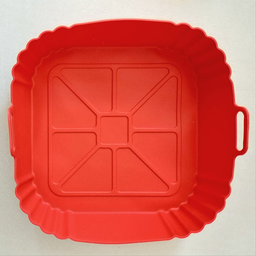 Cesto para Air Fryer Lavavel Quadrada Silicone Vermelho 21cm. Unyhome - 2
