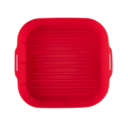Cesto para Air Fryer Lavavel Quadrada Silicone Vermelha 21cm. UnyHome - 1