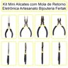 Jogo 4 Mini Alicates Eletrônica Bijuterias Artesanato Fertak - 4