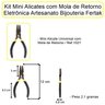 Jogo 4 Mini Alicates Eletrônica Bijuterias Artesanato Fertak - 7
