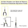 Jogo 4 Mini Alicates Eletrônica Bijuterias Artesanato Fertak - 5