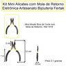 Jogo 4 Mini Alicates Eletrônica Bijuterias Artesanato Fertak - 8
