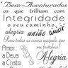 Papel De Parede Frases Palavras Fundo Branco 310x58cm - 1