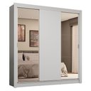 Ver imagem 3 de Guarda-roupa Casal 3 Portas de Correr com Espelhos 4 Gavetas Branco Sublime Plus Madesa