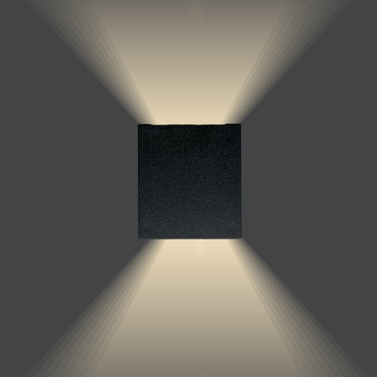 Arandela Led Mini Draco Regulável 2w 3000k Branco Quente Bivolt Preto