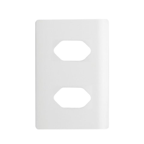 Placa 4x2 para Tomadas Duplas Horizontais + Suporte Branco da Linha Novara - 1100/68 - Dicompel Ekro