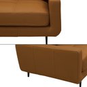 Ver imagem 5 de Sofá Decorativo Isaac 3 Lugares Sala de Estar 240cm Pés em Aço Couro Caramelo G88 - Gran Belo