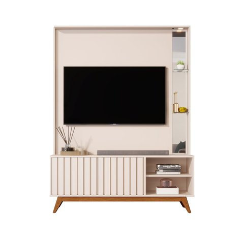 Home Estante Acai 1.4 Off White - Moveis Jb