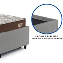 Ver mais imagens de Bicama Box Solteirão 103x208 Courino Linho Cinza com 2 Colchões Relax Adorabile Molas Ensacadas