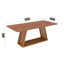 Ver imagem 3 de Mesa de Jantar Pitaia Natuame em Madeira Tauari com Tampo de Vidro 210cm Marrom/Cinamomo