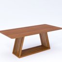 Ver imagem 1 de Mesa de Jantar Pitaia Natuame em Madeira Tauari com Tampo de Vidro 210cm Marrom/Cinamomo