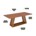 Ver imagem 2 de Mesa de Jantar Pitaia Natuame em Madeira Tauari com Tampo de Vidro 210cm Marrom/Cinamomo